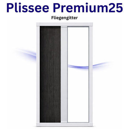 B2B Plissee Premium25 - Insektenschutz Plissee für Türen (zum schrauben oder kleben)