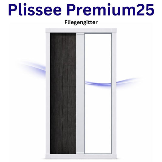 B2B Plissee Premium25 - Insektenschutz Plissee für Türen (zum schrauben oder kleben)