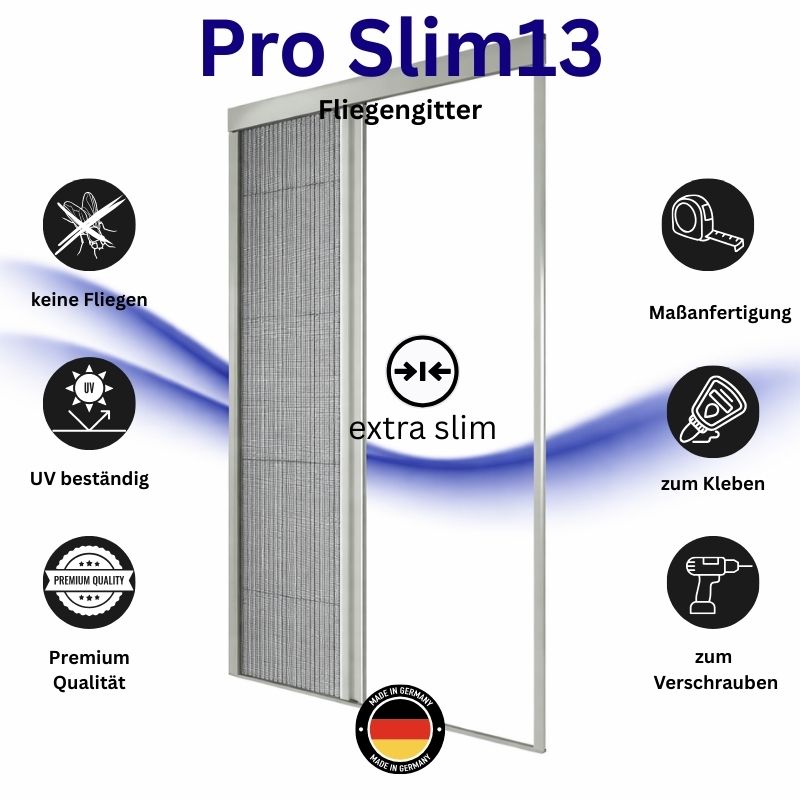 Slim 13mm- Insektenschutz Slim 13mm Einbautiefe (zum schrauben oder kleben)
