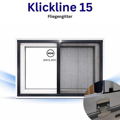 Klickline15 Insektenschutz Plissee
