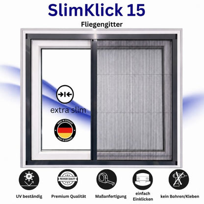 Klickline15 Insektenschutz Plissee