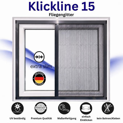 Klickline15 Insektenschutz Plissee