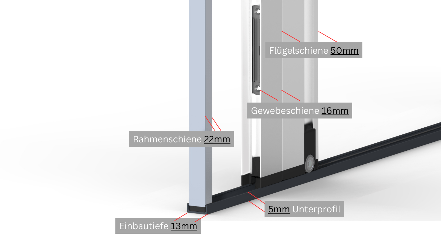 Insektenschutz Slim 13mm Einbautiefe (zum schrauben oder kleben)