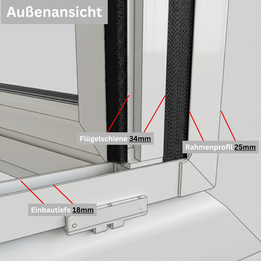 Klicksystem (Insektenschutz Plissee Klicksystem)